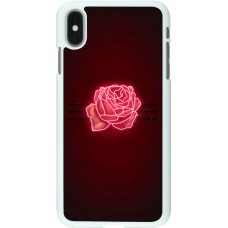 Coque iPhone Xs Max - Plastique blanc Spring 23 neon rose