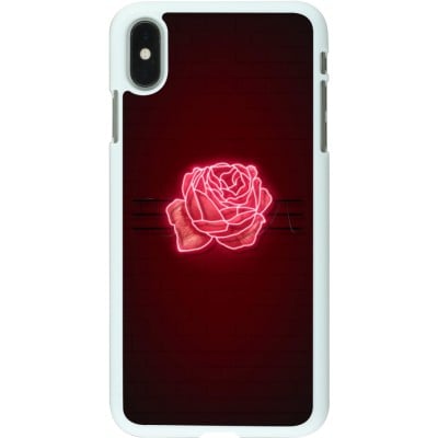 Coque iPhone Xs Max - Plastique blanc Spring 23 neon rose