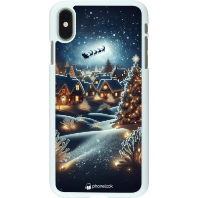 Coque iPhone Xs Max - Plastique blanc Noël 2023 Christmas is Coming