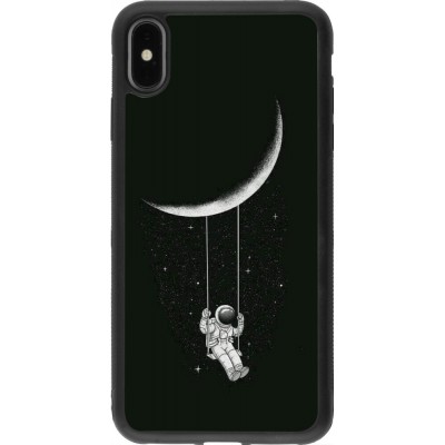 Coque iPhone Xs Max - Silicone rigide noir Astro balançoire