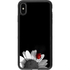 Coque iPhone Xs Max - Silicone rigide noir Black and white Cox