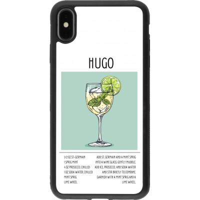 Coque iPhone Xs Max - Silicone rigide noir Cocktail recette Hugo