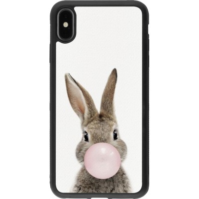 Coque iPhone Xs Max - Silicone rigide noir Easter 2023 bubble gum bunny