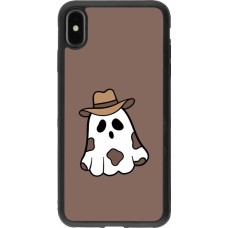 Coque iPhone Xs Max - Silicone rigide noir Halloween 2024 cowboy ghost