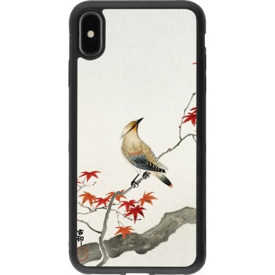 Coque iPhone Xs Max - Silicone rigide noir Japanese Bird