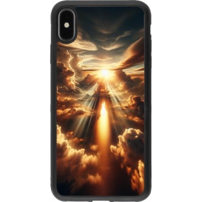 Coque iPhone Xs Max - Silicone rigide noir Lueur Céleste Zenith