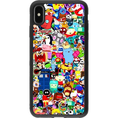 Coque iPhone Xs Max - Silicone rigide noir Mixed cartoons