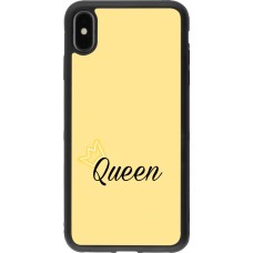 Coque iPhone Xs Max - Silicone rigide noir Mom 2024 Queen