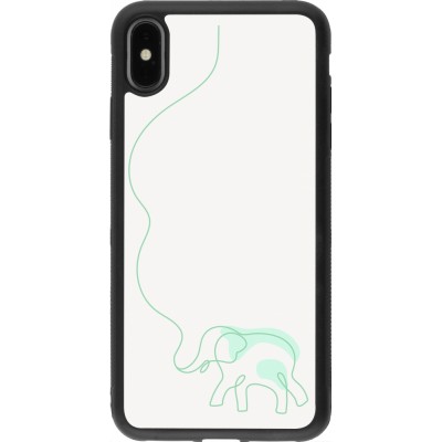 Coque iPhone Xs Max - Silicone rigide noir Spring 23 baby elephant