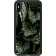 Coque iPhone Xs Max - Silicone rigide noir Spring 23 fresh plants