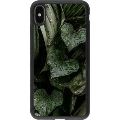 Coque iPhone Xs Max - Silicone rigide noir Spring 23 fresh plants