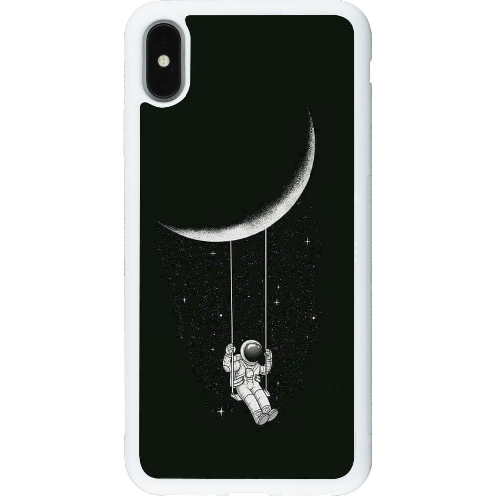 Coque iPhone Xs Max - Silicone rigide blanc Astro balançoire