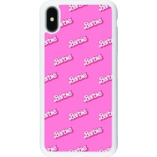 Coque iPhone Xs Max - Silicone rigide blanc Barbie Pattern