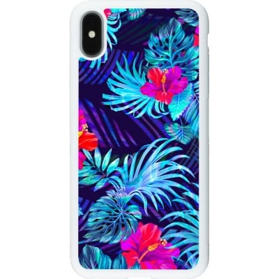 Coque iPhone Xs Max - Silicone rigide blanc Blue Forest