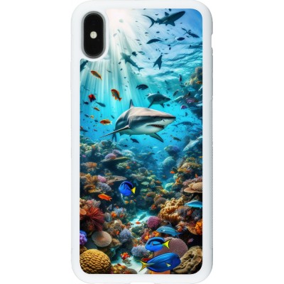 Coque iPhone Xs Max - Silicone rigide blanc Bora Bora Mer et Merveilles