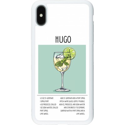 Coque iPhone Xs Max - Silicone rigide blanc Cocktail recette Hugo