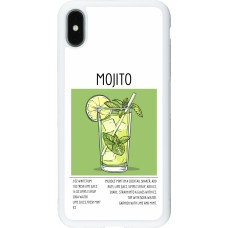 Coque iPhone Xs Max - Silicone rigide blanc Cocktail recette Mojito