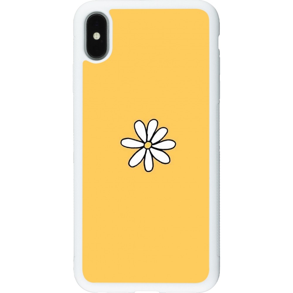 Coque iPhone Xs Max - Silicone rigide blanc Easter 2023 daisy