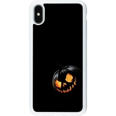 Coque iPhone Xs Max - Silicone rigide blanc Halloween 2023 discreet pumpkin