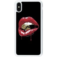 Coque iPhone Xs Max - Silicone rigide blanc Lips bullet