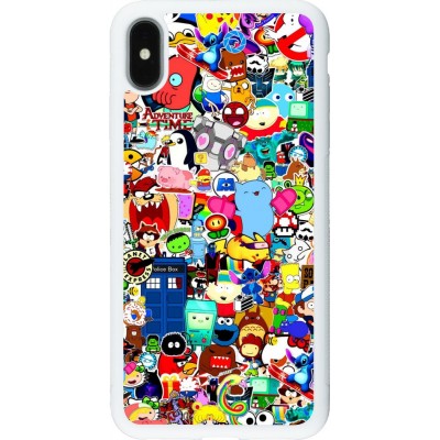 Coque iPhone Xs Max - Silicone rigide blanc Mixed cartoons