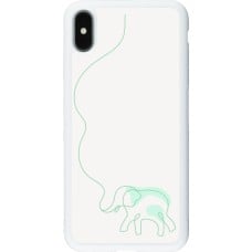 Coque iPhone Xs Max - Silicone rigide blanc Spring 23 baby elephant