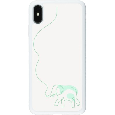 Coque iPhone Xs Max - Silicone rigide blanc Spring 23 baby elephant