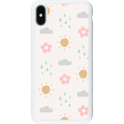 Coque iPhone Xs Max - Silicone rigide blanc Spring 23 weather