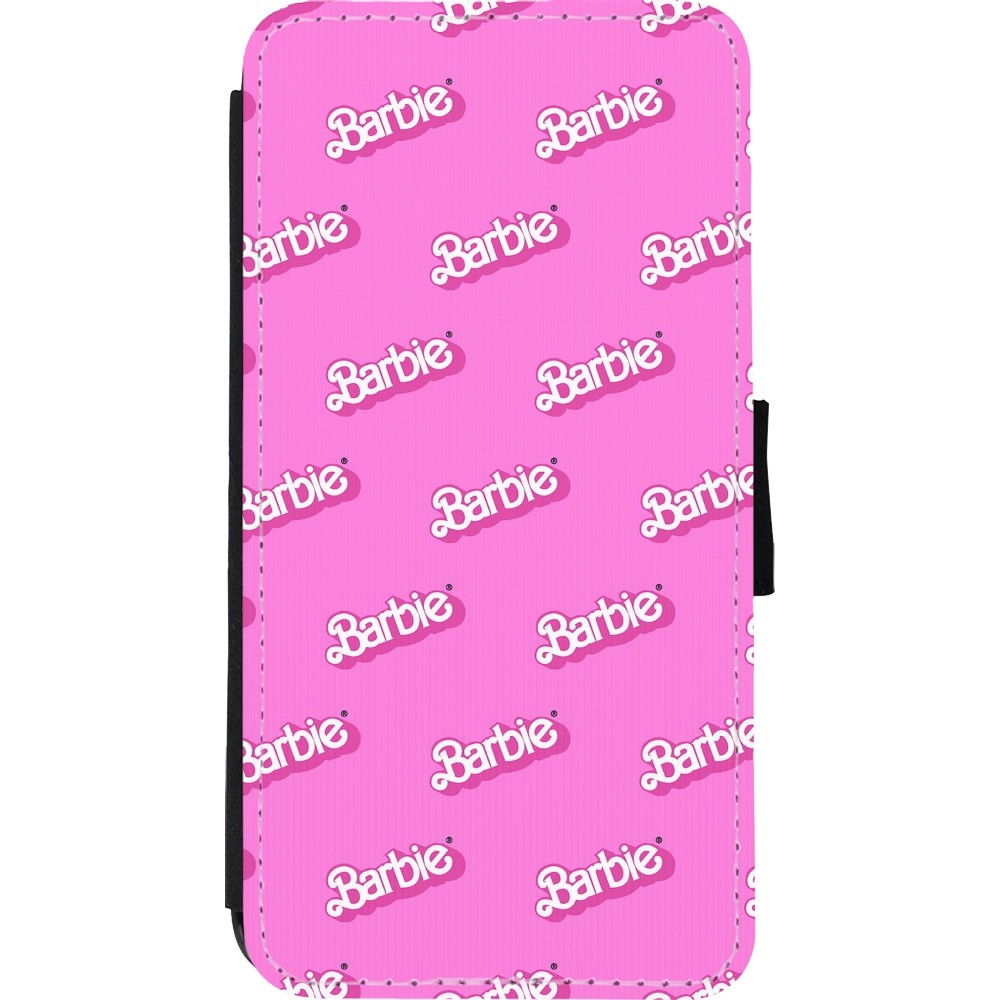 Coque iPhone Xs Max - Wallet noir Barbie Pattern