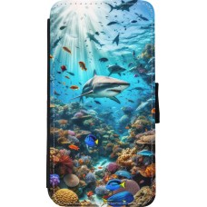 Coque iPhone Xs Max - Wallet noir Bora Bora Mer et Merveilles