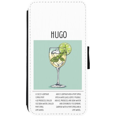 Coque iPhone Xs Max - Wallet noir Cocktail recette Hugo