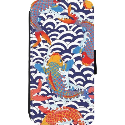 Coque iPhone Xs Max - Wallet noir Easter 2023 japanese fish