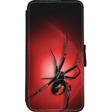 Coque iPhone Xs Max - Wallet noir Halloween 2023 spider black widow