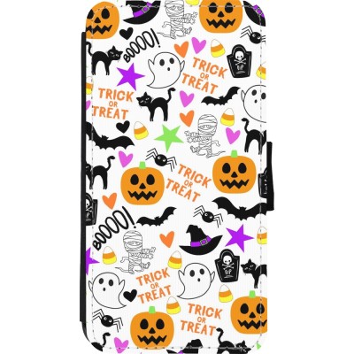 Coque iPhone Xs Max - Wallet noir Halloween 2024 trick or treat