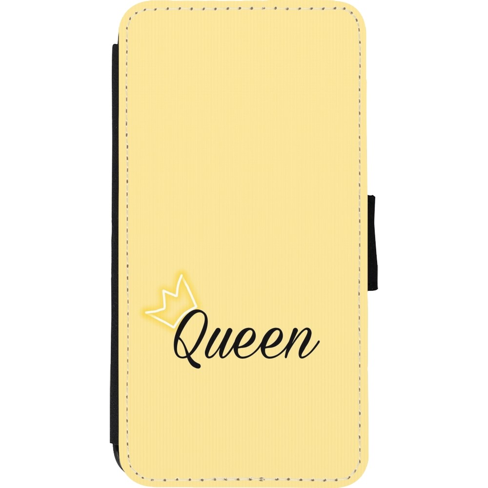 Coque iPhone Xs Max - Wallet noir Mom 2024 Queen