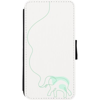 Coque iPhone Xs Max - Wallet noir Spring 23 baby elephant