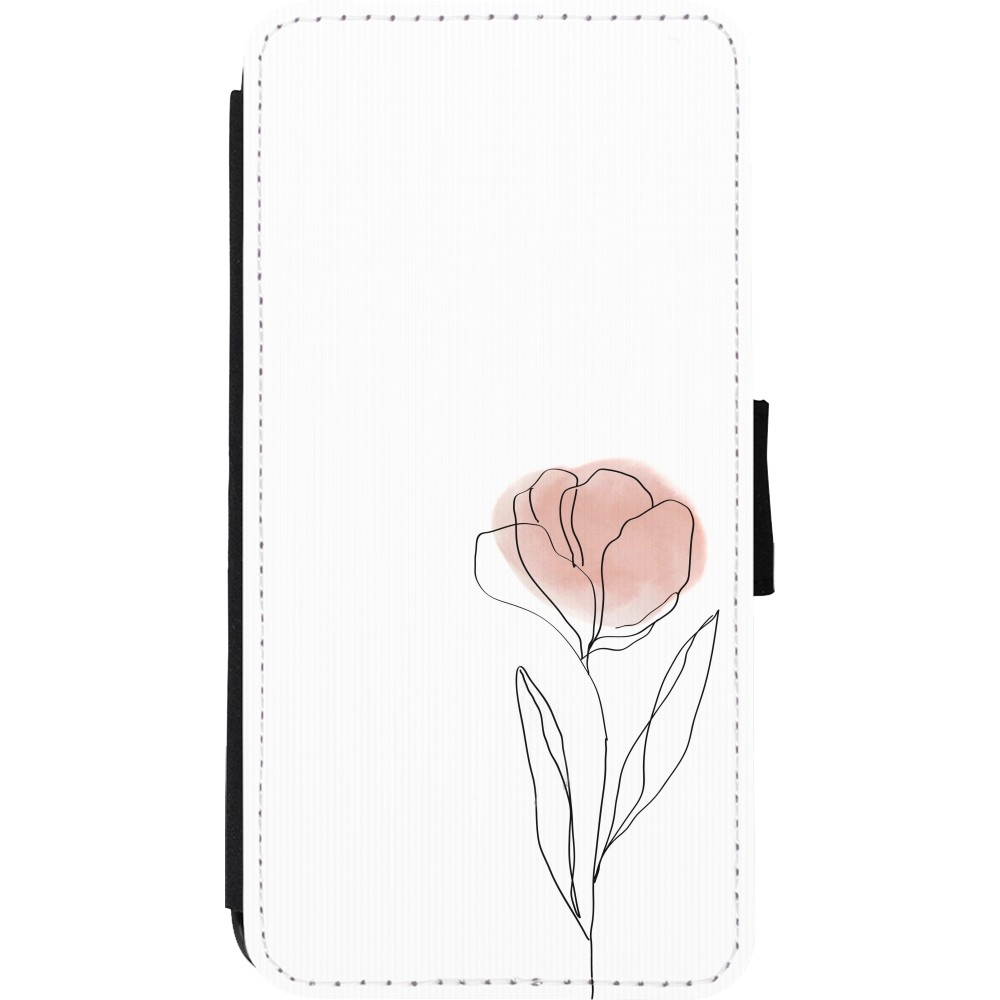 Coque iPhone Xs Max - Wallet noir Spring 23 minimalist flower