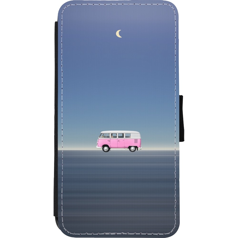 Coque iPhone Xs Max - Wallet noir Spring 23 pink bus