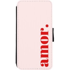 Coque iPhone Xs Max - Wallet noir Valentine 2024 amor