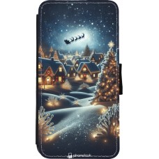 Coque iPhone Xs Max - Wallet noir Noël 2023 Christmas is Coming