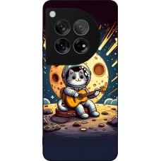 Coque OnePlus 12 - Silicone rigide noir AstroCat RockLune