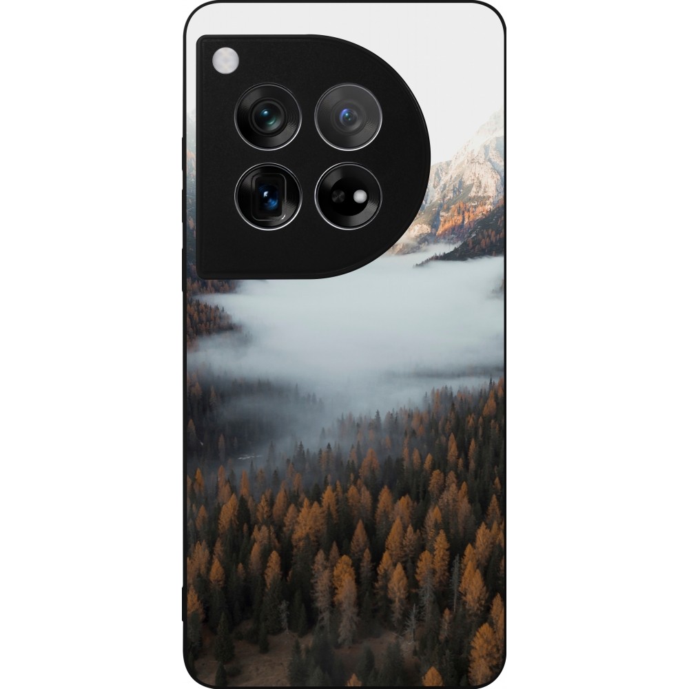 Coque OnePlus 12 - Silicone rigide noir Autumn 22 forest lanscape