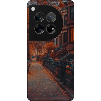 Coque OnePlus 12 - Silicone rigide noir Autumn 2024 city