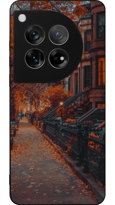 Coque OnePlus 12 - Silicone rigide noir Autumn 2024 city