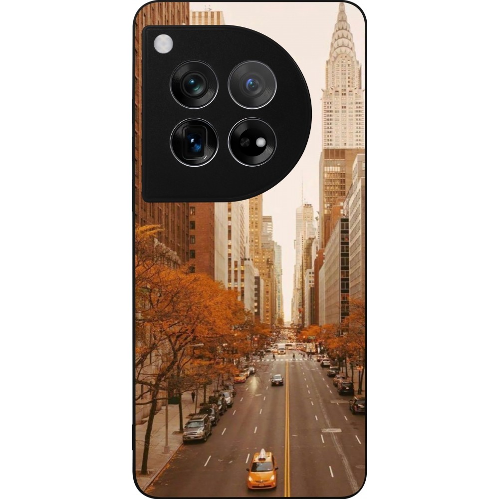 Coque OnePlus 12 - Silicone rigide noir Autumn 2024 New York city