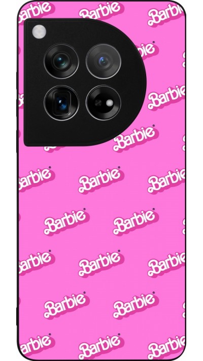 Coque OnePlus 12 - Silicone rigide noir Barbie Pattern