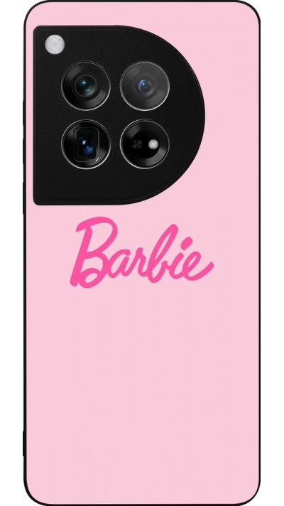 Coque OnePlus 12 - Silicone rigide noir Barbie Text