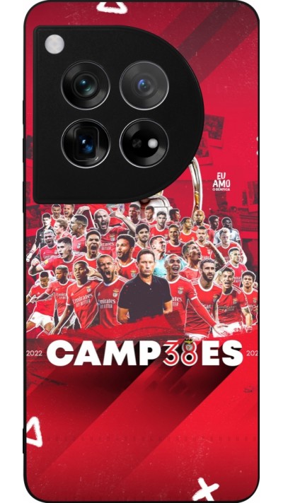 Coque OnePlus 12 - Silicone rigide noir Benfica Campeoes 2023