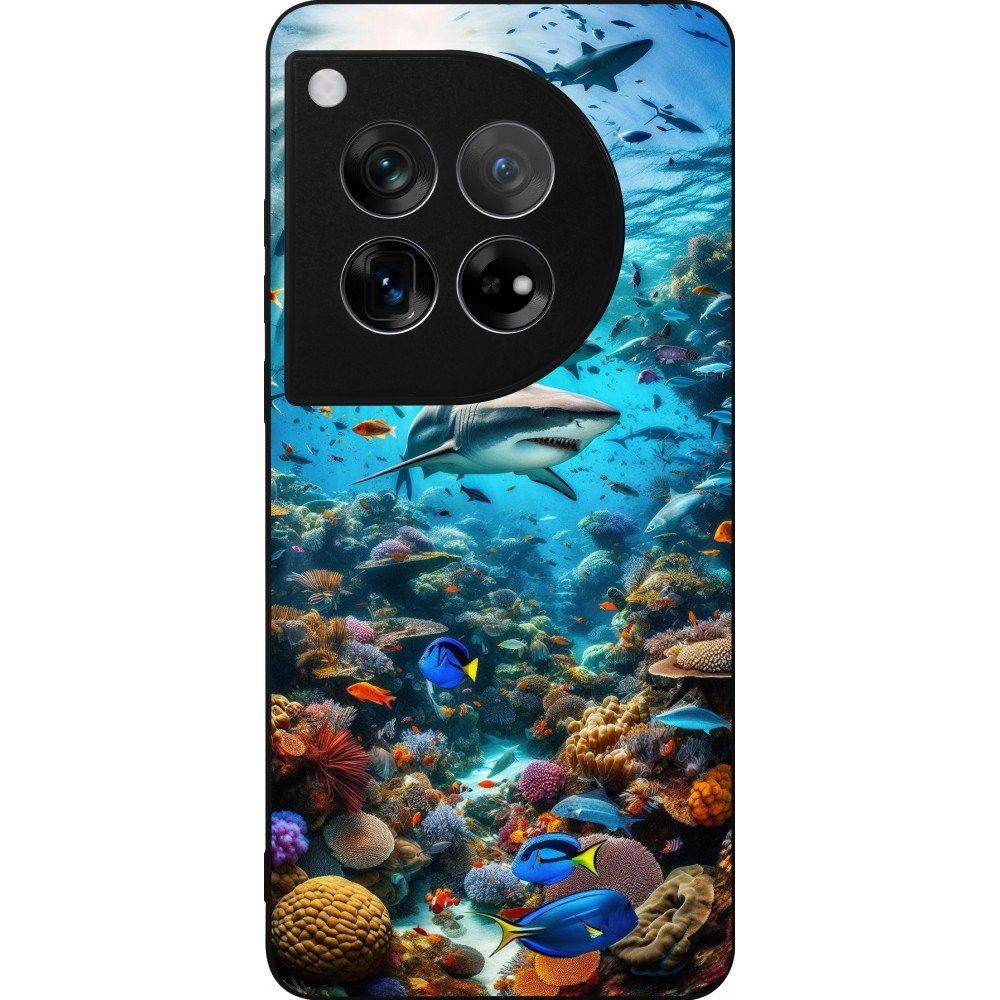 Coque OnePlus 12 - Silicone rigide noir Bora Bora Mer et Merveilles