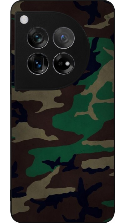 Coque OnePlus 12 - Silicone rigide noir Camouflage 3